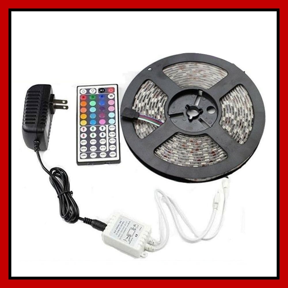 5M Waterproof Car Led Strip Light 3528Rgb Color Marquee With Controller Set Car Decoration Party Accessries