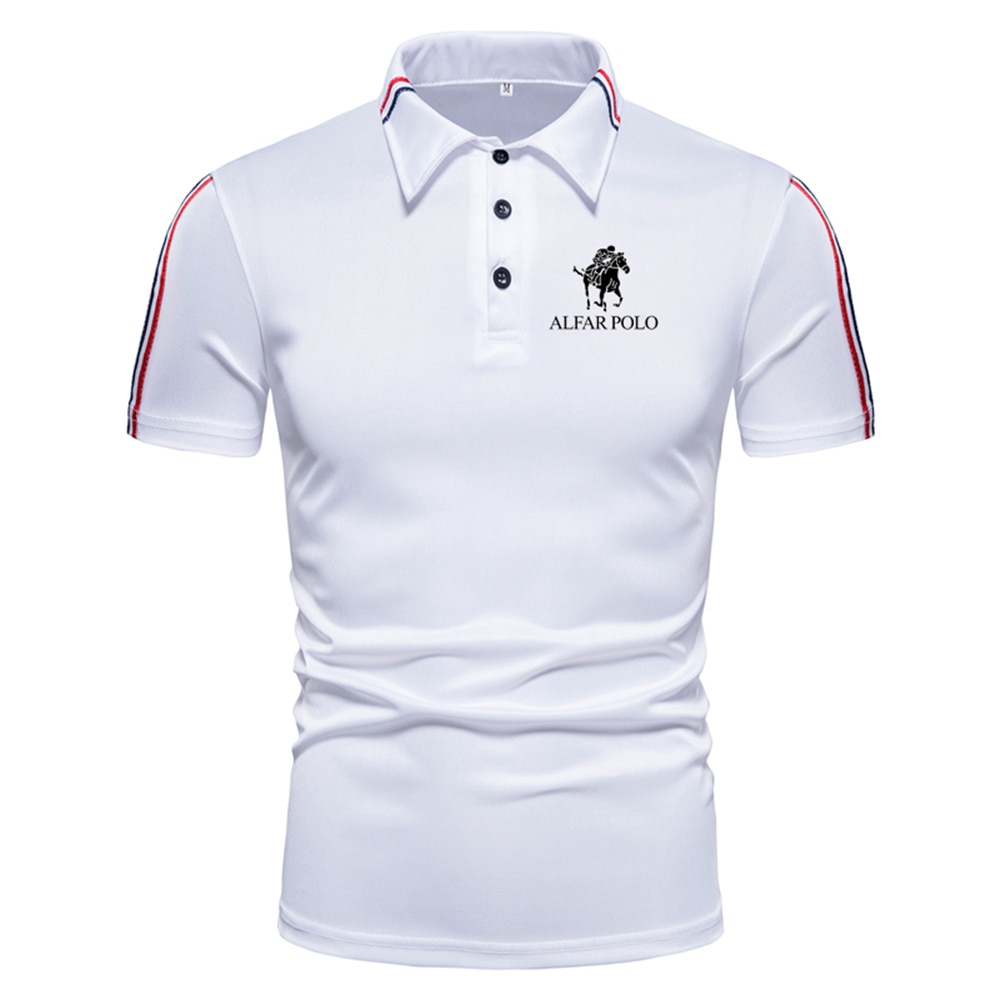 Men's new fashion short-sleeved polo shirt with breathable T-shirt