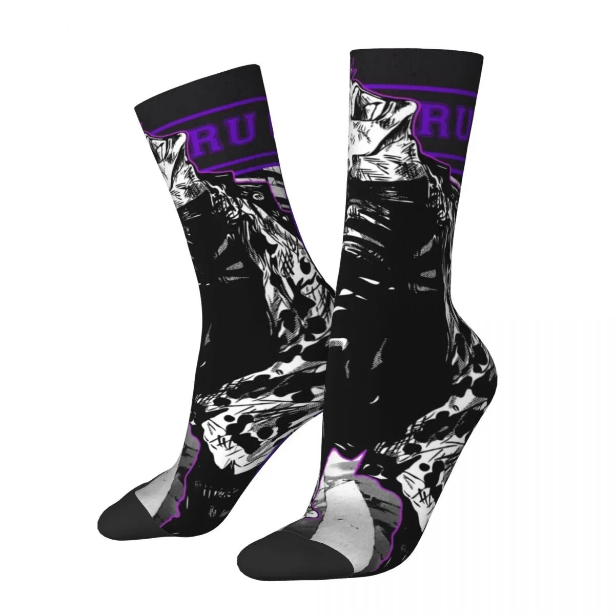 Satoru Manga Crazy Men's compression Socks Unisex Jujutsu Kaisen Harajuku Pattern Printed Funny Novelty Happy Crew Sock Boy
