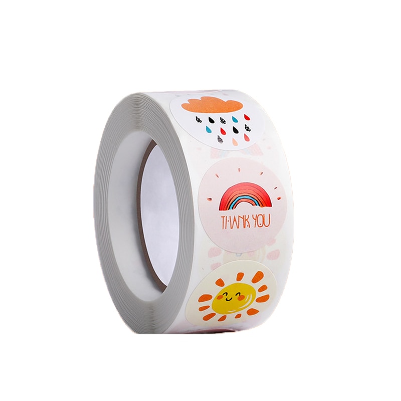 Animal Stickers Weather Stickers Children's Rewards Encouragement Stickers Packaging Cartoon Cute Animal Tags Sealing Stick