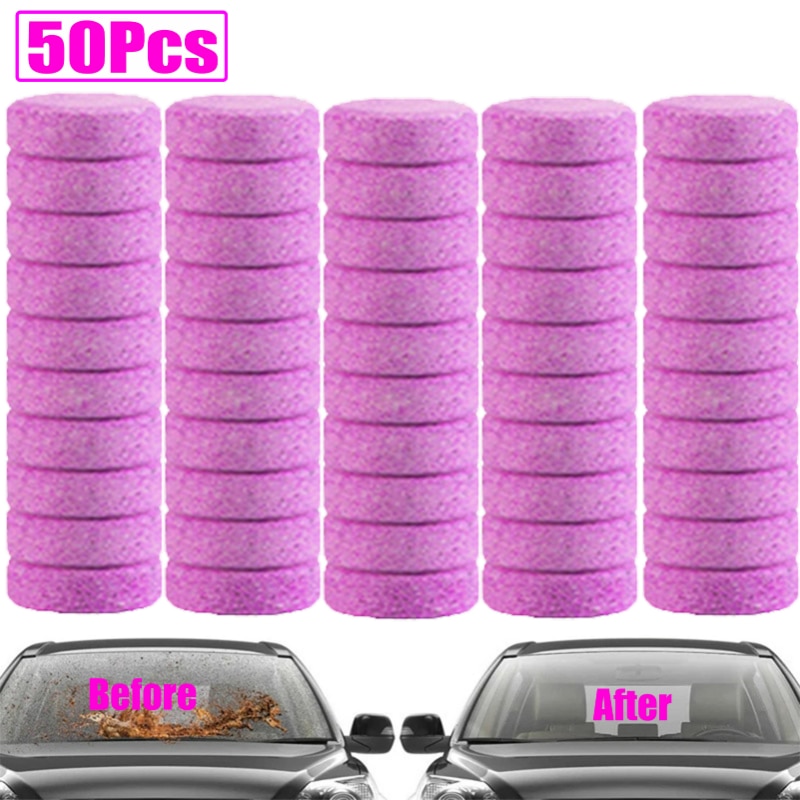 Car Windshield Cleaner Effervescent Tablets Solid Washer Agent Universal Auto Glass Water Dust Soot Remover car accessories