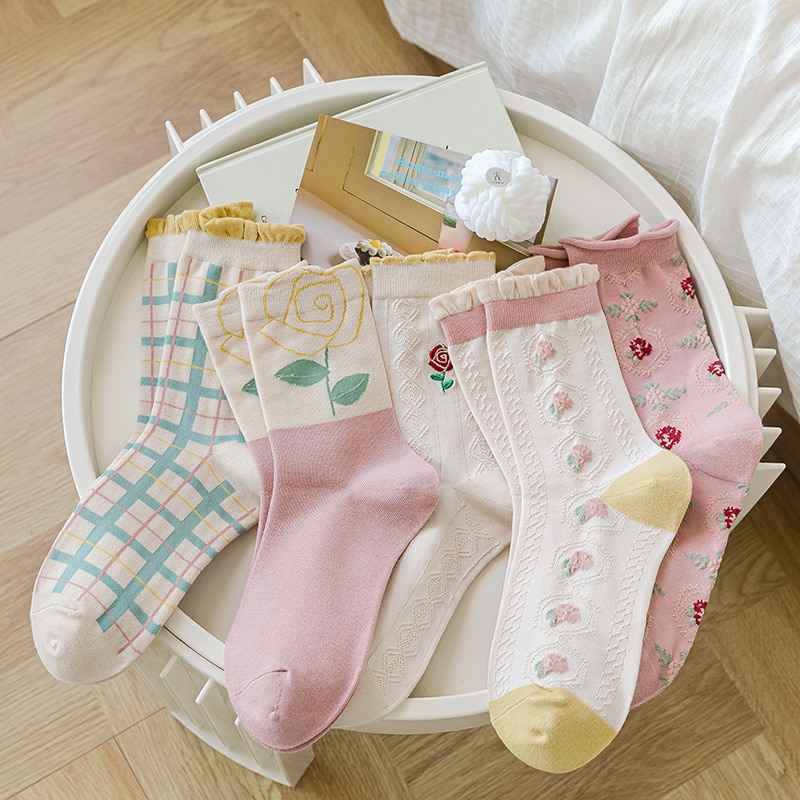 Socks women's tube socks cute socks Tupak gold socks cotton socks summer socks college style women's socks