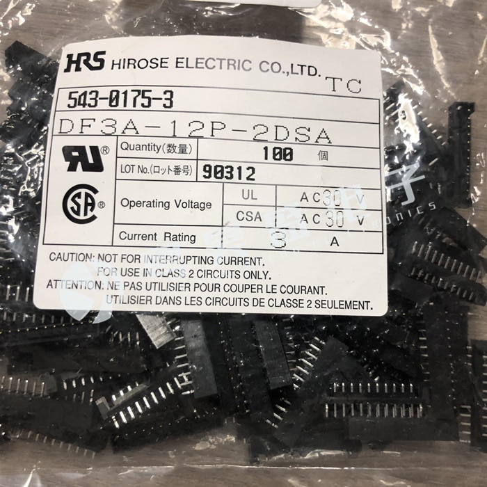30pcs original new HRS connector DF3A-12P-2DSA Hirose 12PIN pin base 2.0mm spacing