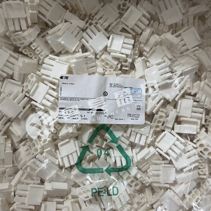 20pcs original new Connector 350766-1 3PIN rubber shell 6.35mm spacing