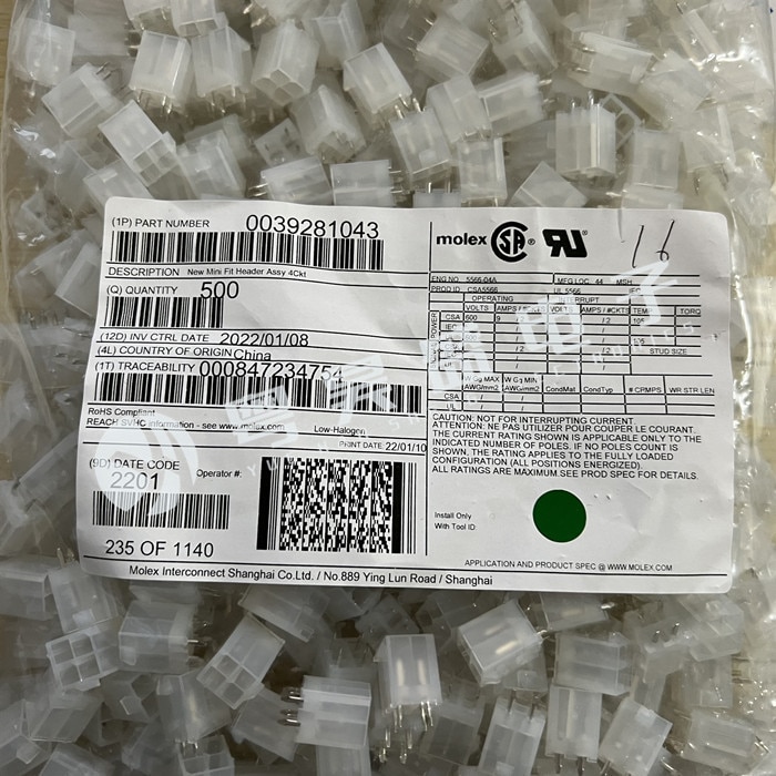 30pcs original new Connector 39-28-1043 3928-1043 39281043 5566-04A