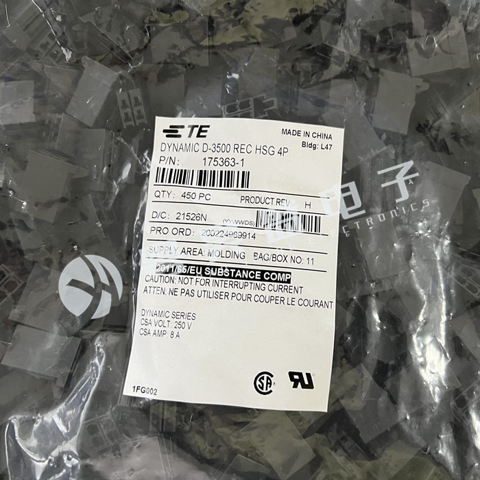30pcs original new Connector 175363-1 4PIN rubber shell 5.08mm spacing