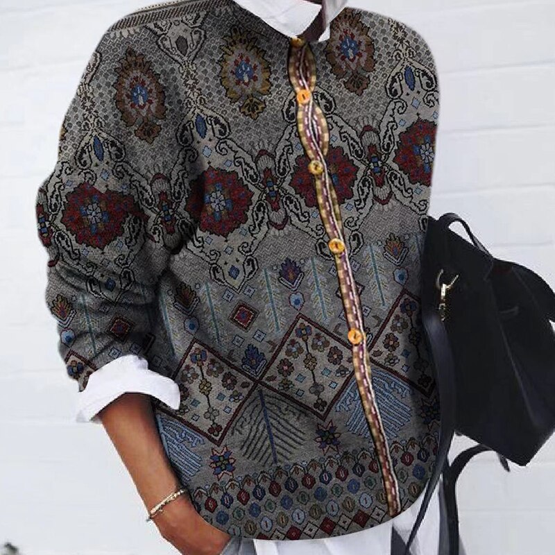 Fashion Winter Leopard Print Sweater Women Casual Long Sleeve Knitted Sweaters Elegant O Neck Patchwork Tops Pullover