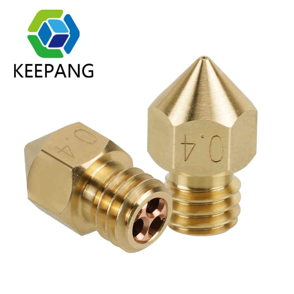Kee Pang 1pcs Clone CHT MK8 Brass Nozzle 0.4mm High Flow Print Heand 1.75mm Filament 3D Printer Nozzle for Ender 3