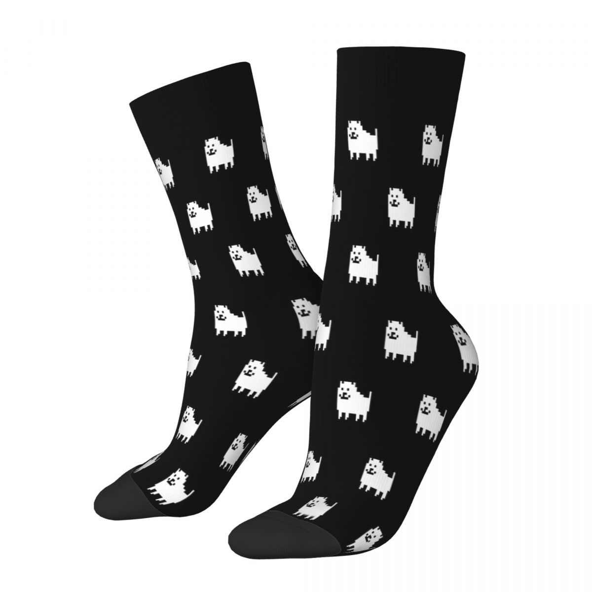 Undertale Dog Heart Socks Male Mens Women Spring Stockings Polyester