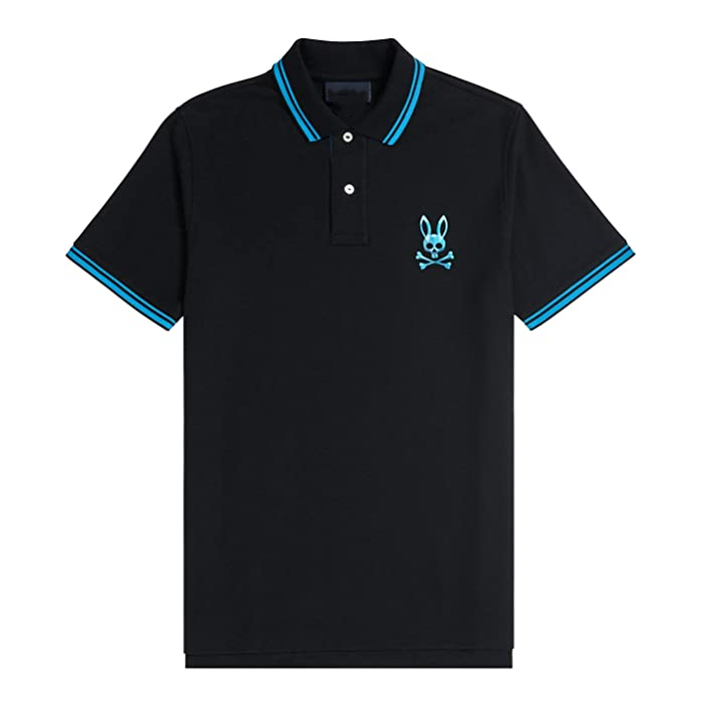 2023 New Summer Men Polo Shirt Printed Skull Bunny Fashion Lapel Breathable Casual Tees Tops Short Sleeve Hip Hop Polos Shirts