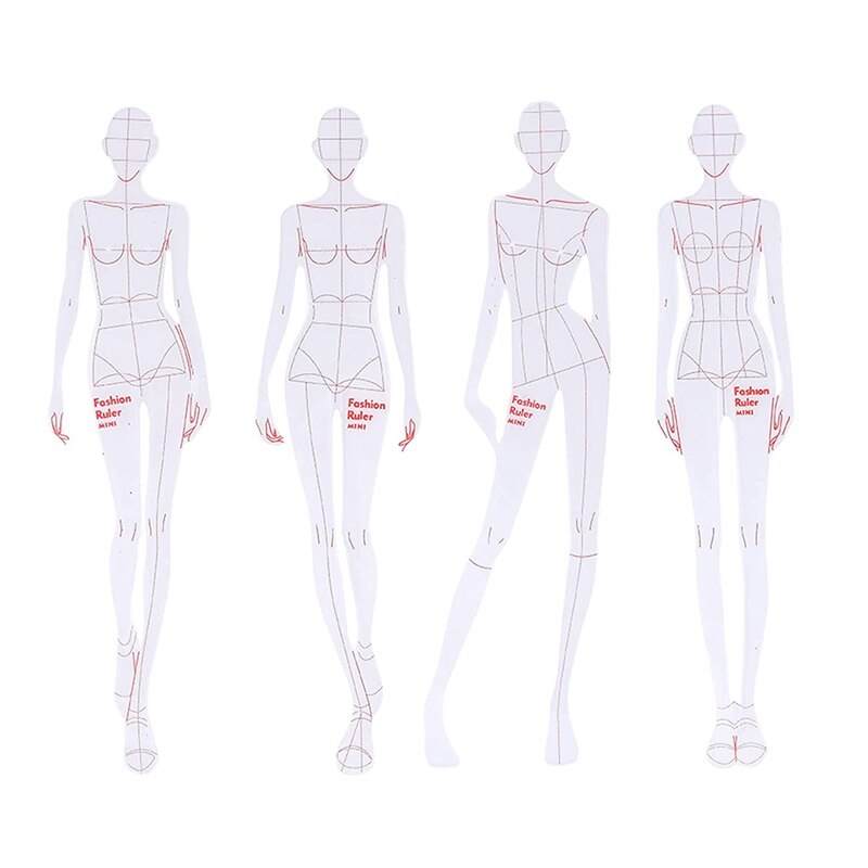 Fashion Rulers, 4 Models Fashion Sketching Templates, Fashion Sketching Ruler French Curve Ruler For Pattern Making