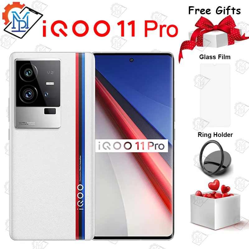 Original Vivo IQOO 11 Pro 5G Mobile Phone 6.78" 144Hz Screen Snapdragon 8 Gen 2 Octa Core Android 13 200W SuperCharge Smart