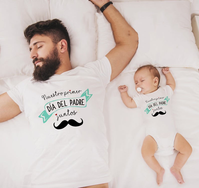Our First Father's Day Together Matching Shirts Daddy & Baby Ourfist Matching Shirt for Dad and Son New Father's D