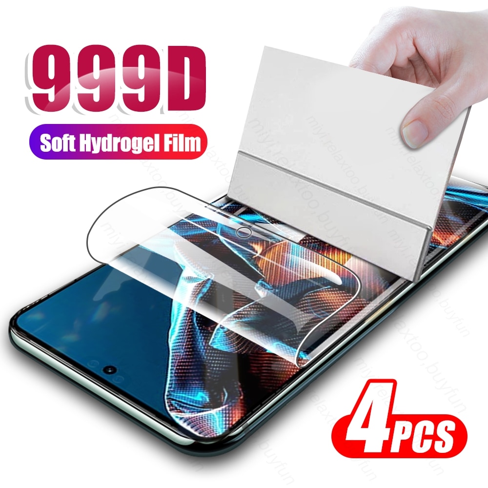 4PCS 999D Curved Soft Hydrogel Film for Xiaomi Poco X5 Pro 5G Screen Protector Not Glass On Poko Little X 5 X5 PocoX5 Pro X5Pro