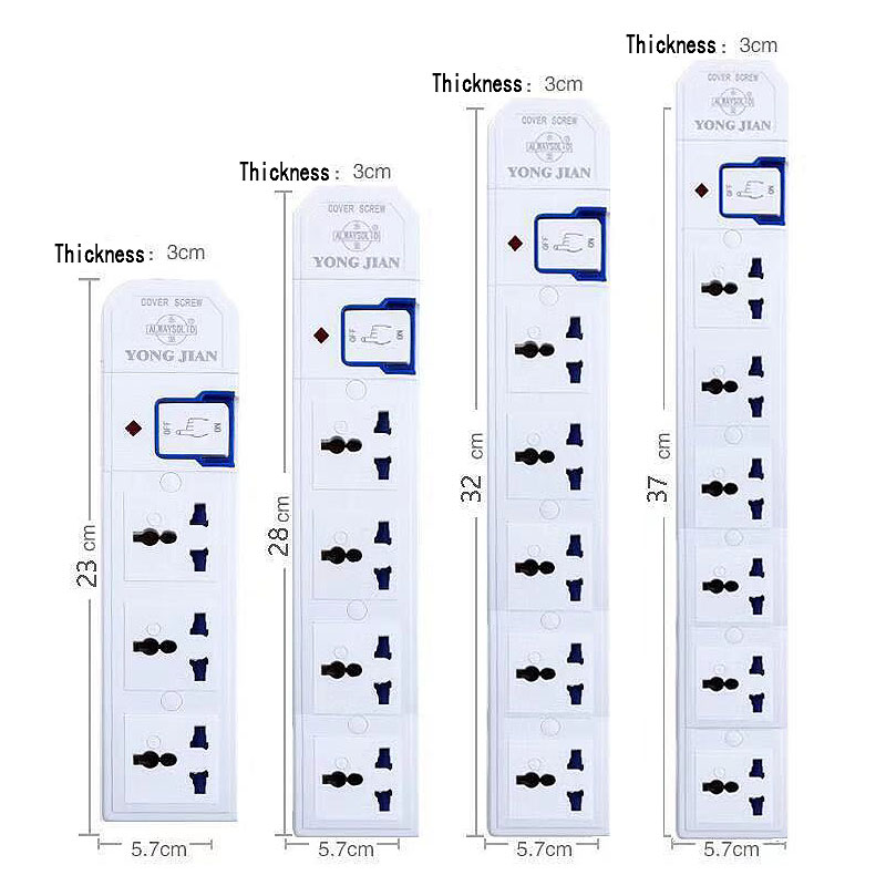 Multiple AC Electrical Rewireable Power Strip 3 4 5 6 Outlets Outlets Extension Socket Cord Cable 10A 250V 2000W