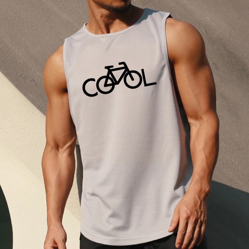 Brand Fashion Workout Gym Mesh Tank Top Men Fitness Casual Musculation Clothing Bodybuilding Sport Sleeveless Quick Dry Vest