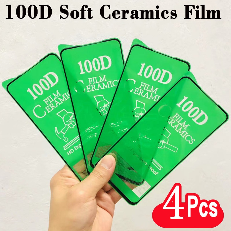 4Pcs Soft Ceramic Film Matte For OPPO A52 A91 A72 A92 A74 A53 A73 A93 5G F15 F7 A3 A3S A5 Screen Protectors Glass 100D HD Film
