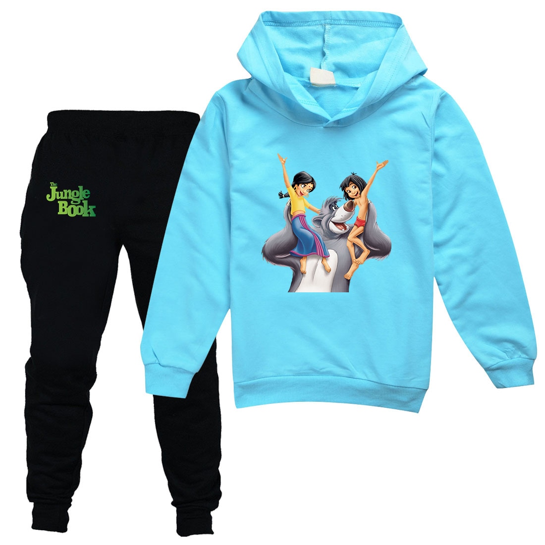 Disney The Jungle Book Kids Sportswear Suits Girls Boys Casual Thin Hoodie Pants Teen Chilren Outerwear Clothing Sets
