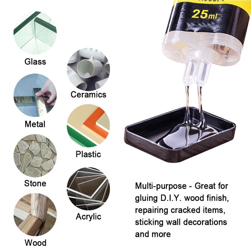 4ML/25ML Epoxies Super Liquid AB Glue Strong Quick-drying Sealer Adhesive Epoxy