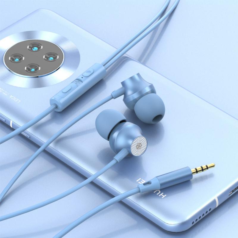 1pcs Headset Earbuds In-ear Mic Wire 3.5mm Gaming Headset Type-c Metal Headphones Stereo Earbuds Earphone Sports