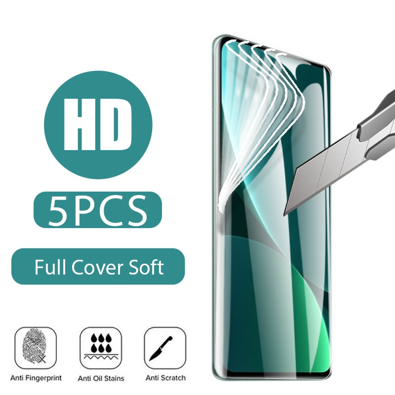 5PCS Hydrogel film for Xiaomi Mi 12 11 Lite 5G NE 11T 12X 12T 12S 13 Pro Ultra Screen protector for Poco X4 Pro 5G F4 F3 GT 5G