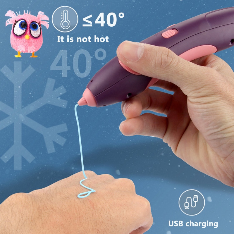 High Quality Low Temperature 3D Pen Kids For Children PCL Filament 3D Pen Children's Three-dimensional Pen 3D Pencil Safe T