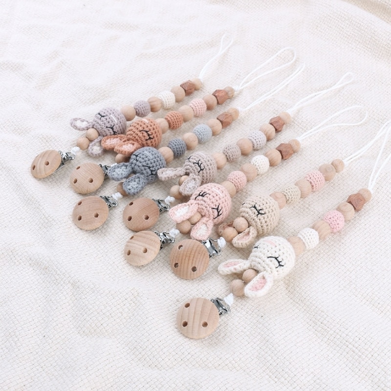 Bead Pacifier Clip Anti-Lost Nipple Clip Baby Teething Gift Nursing Supply
