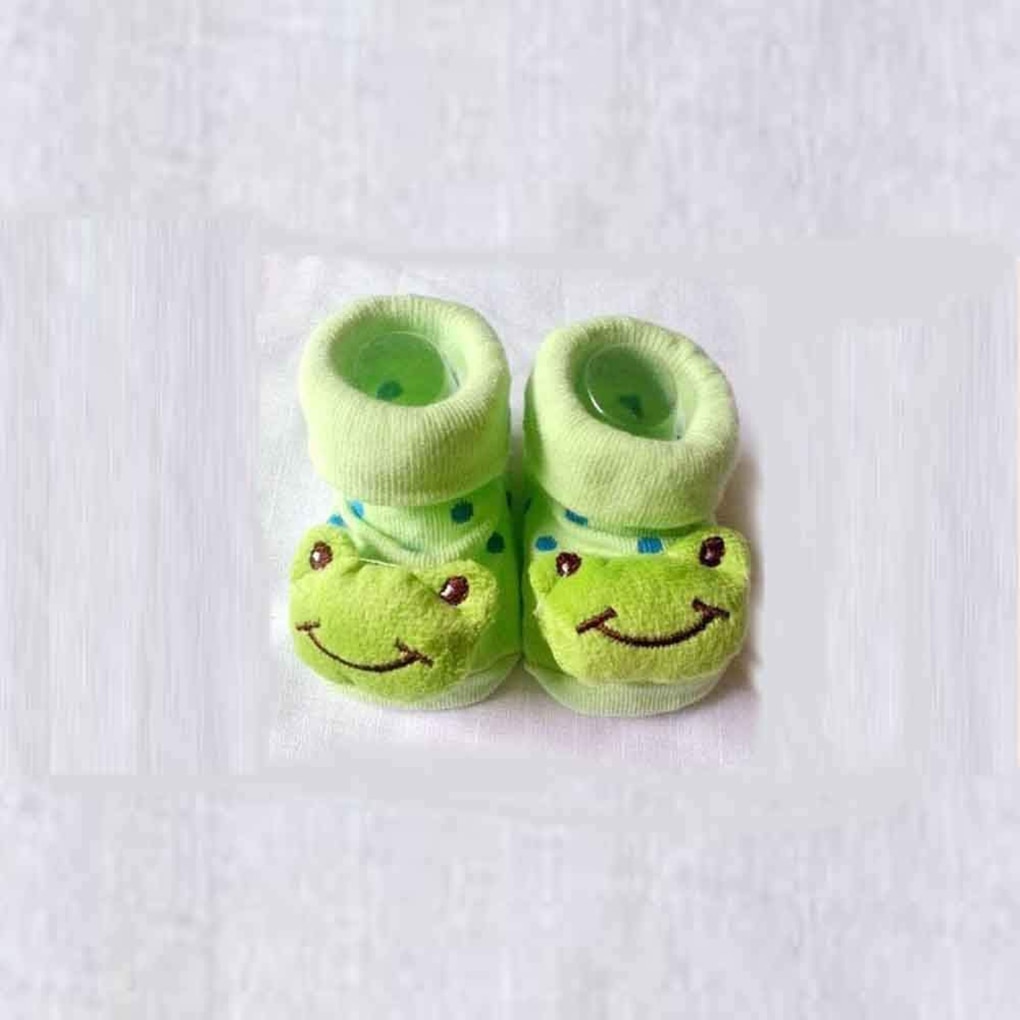 Baby Toddler Newborn 3D Cartoon Frog Short Sock Slipper Shoe Children Winter Socks Slipper Shoes