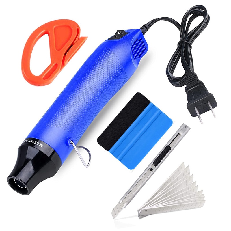 Car Wrapping Tools 220V/110V 300W Electric Hot Air Heat Gun EU/US Plug Felt Scraper Squeegee Cutter Knife Vinyl Film Wrap Tool