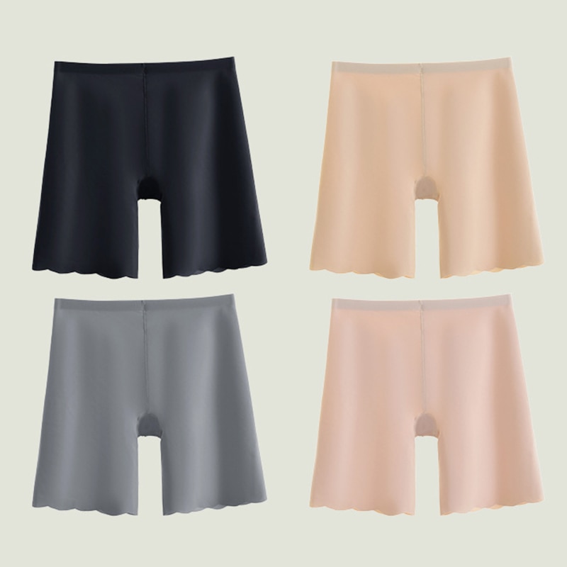 High Waist Seamless Ice Safety Pants Women' Panties Wave Breathable Short Under Skirt Tights Women Underwear