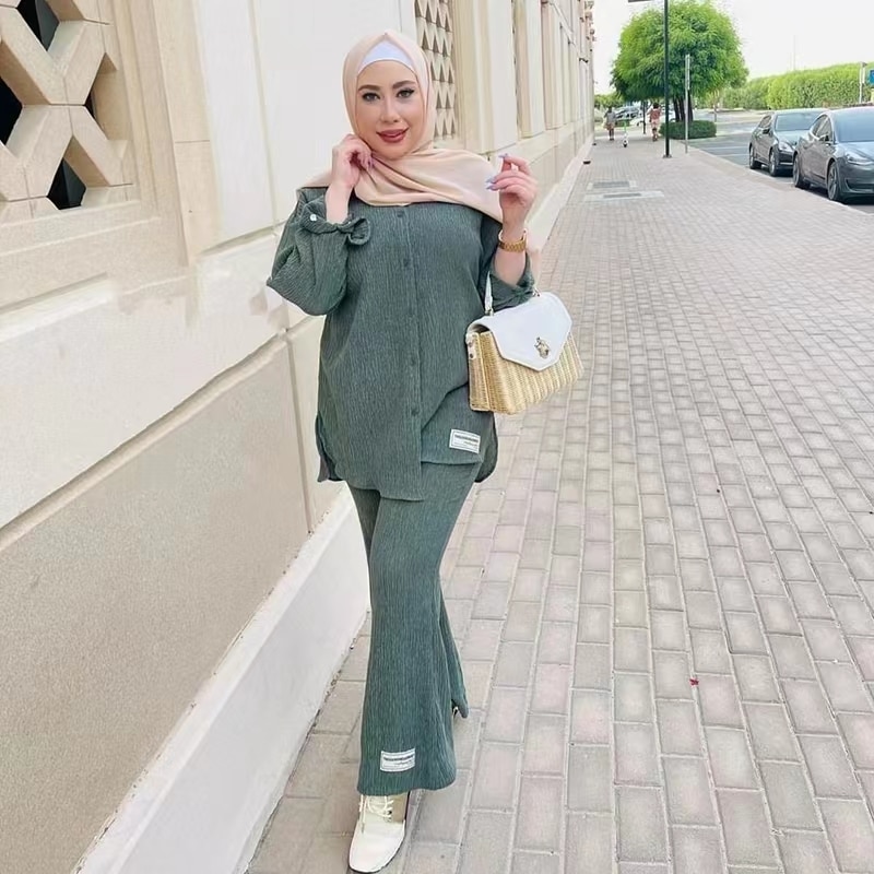 YICIYA TGM brand pants set Women's Shirt Two Piece Set Solid High Waist Wide Leg Pant Suit Elegant Office Ladies Female Out
