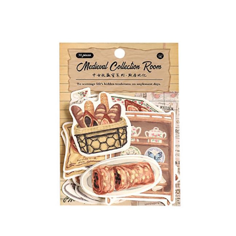 30 Pcs/ pack Home Bakery Bread Paper Households Decorative Stickers