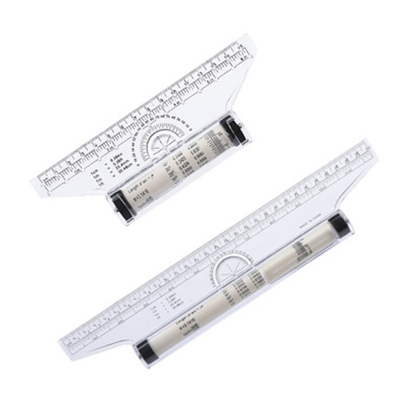 Portable Parallel Roll Ruler Foot Angle Rule Rolling Rulers for Students