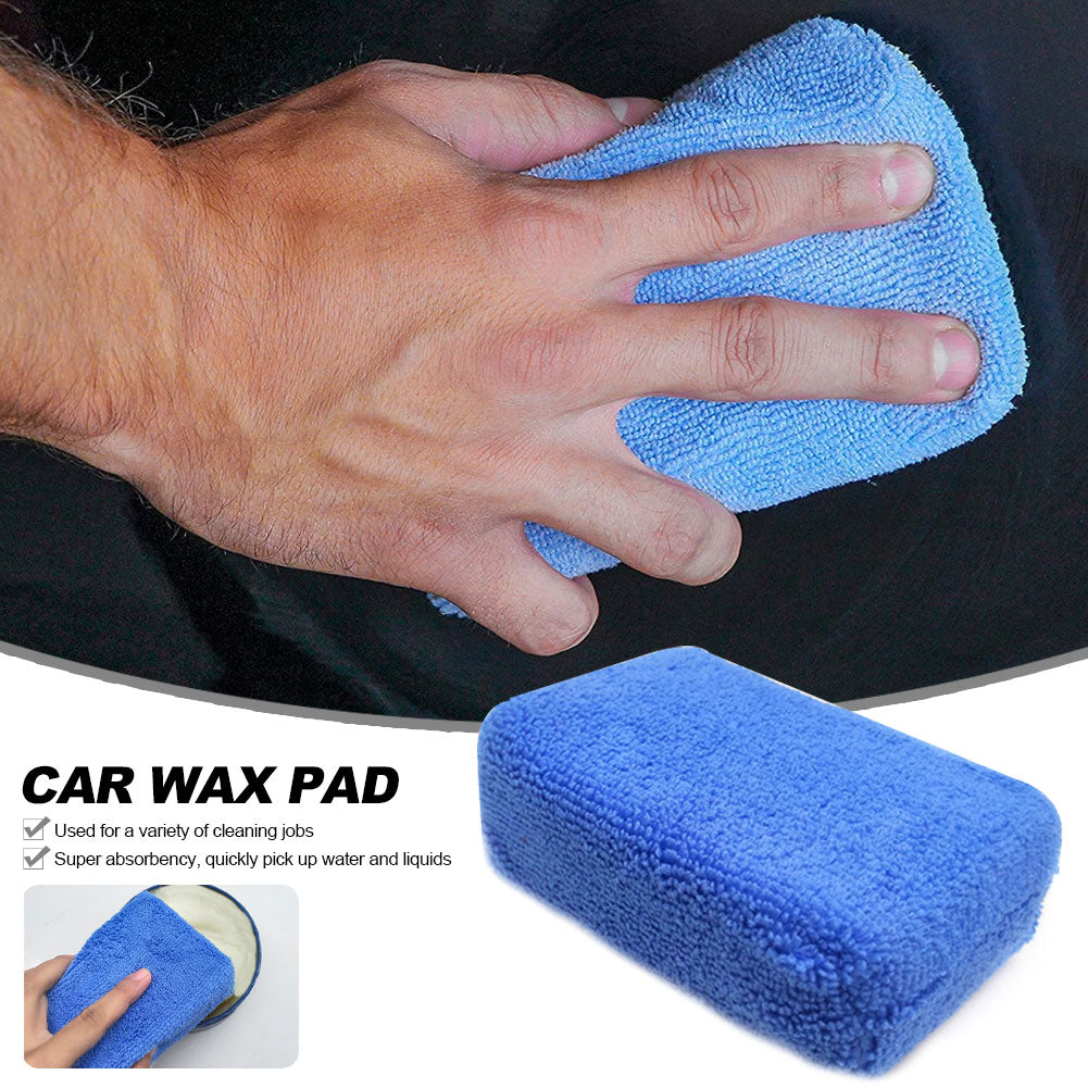 Car Rectangular Microfiber Applicator Cleaning Pads Sponges Cloths Care Microfibre Wax Polishing Car Tools