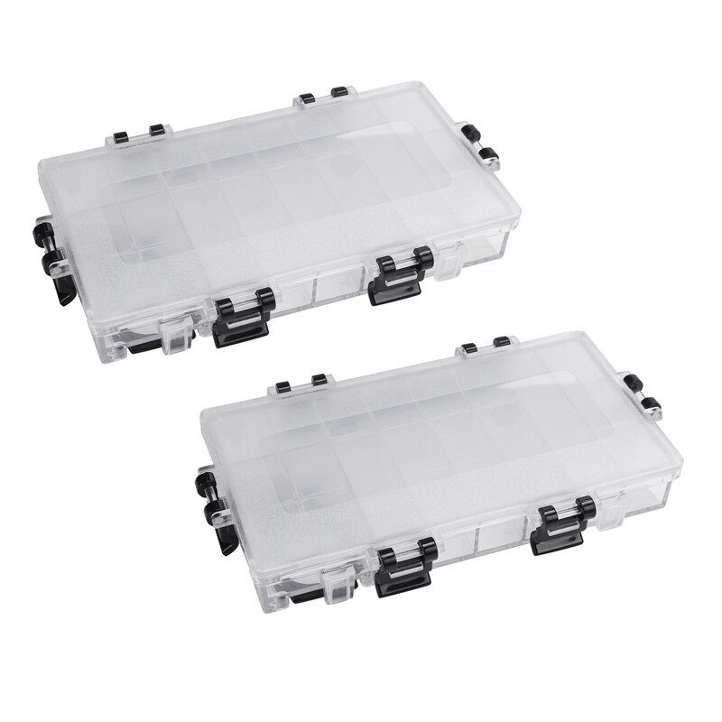 2X 24-Well Airtight Leak Watercolor Paint Palette Box For Watercolors Half Pans, Acrylic, Gouache And Oil Paint