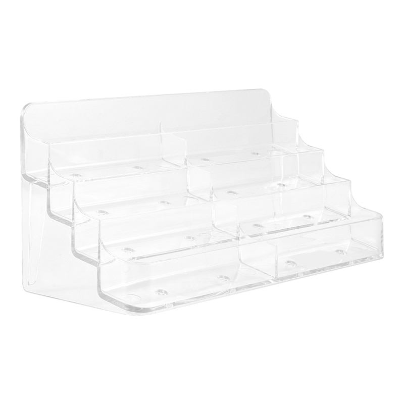 Business Card Holder, 8 Pocket Acrylic Business Card Holder For Desk Business Card Stand Desktop Business Card Holders