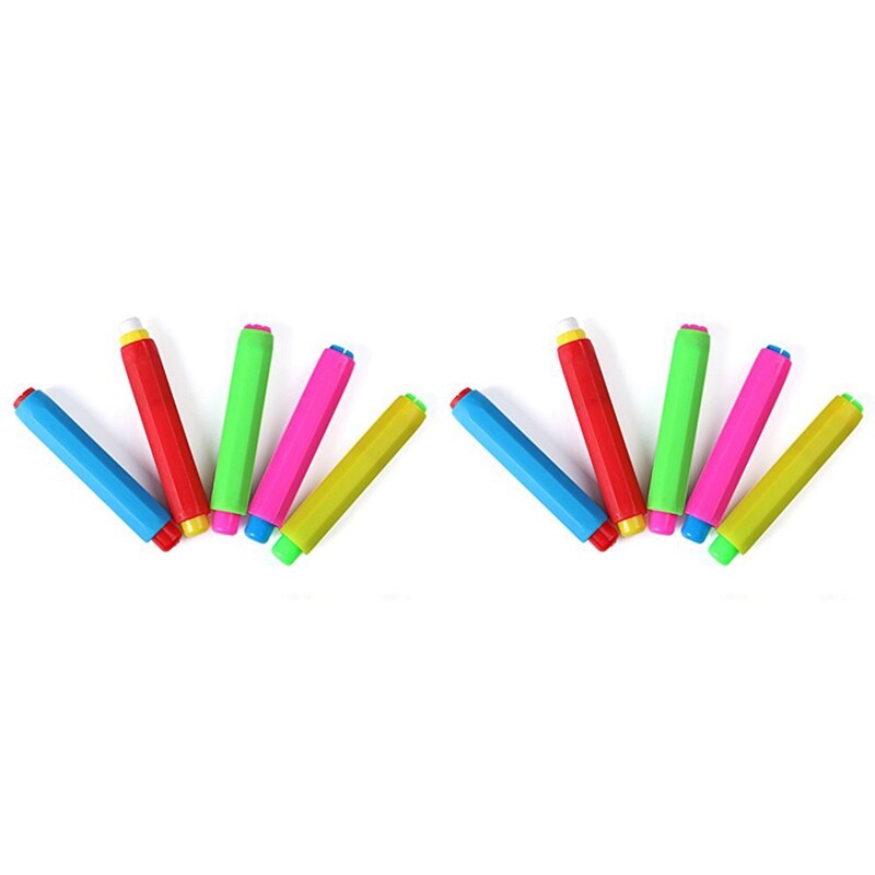 10X Chalk Holder Case Cover For Plastic School Adjustable Replacement Chalk Cover Color Random