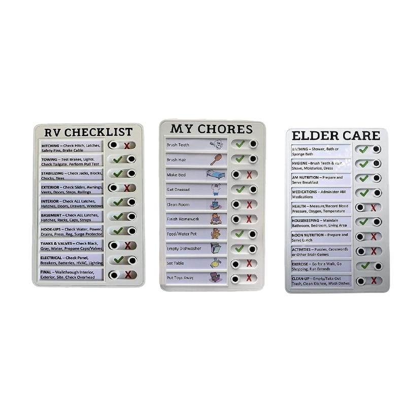 Memo Plastic Board, Detachable And Reusable Creative Memo Checklist For Check Items And Form