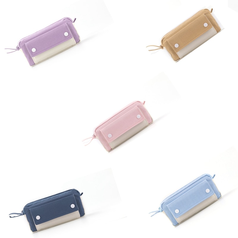 ANGOO Pencil Case,Large Capacity Pen Pencil Pouch Durable Bag, Stationery Supplies With Easy Grip Handle,For Girls