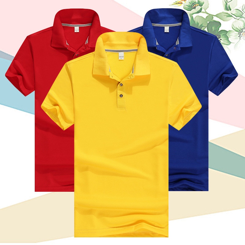 lis2199-Men's Lapel Cotton Striped Short Sleeve