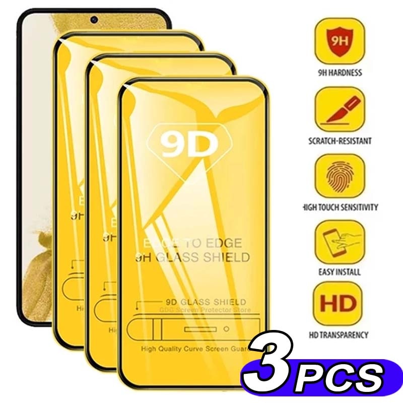 3PCS 9D Screen Protector Tempered Glass for IPhone 13 Pro Max Protective Glass for IPhone 13 Mini 13 13 Pro