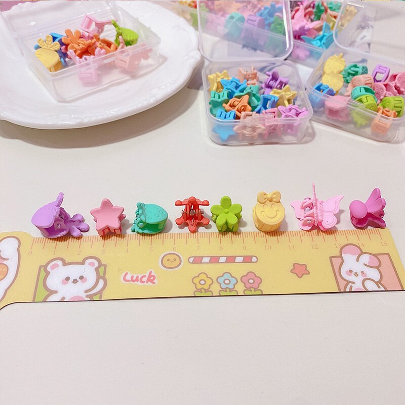 14pcs/Box Cute Girls Baby Heart Flower Crown Animals Colorful Hair Claws Sweet Hairpins Hair Clips Kid Hair Accessories