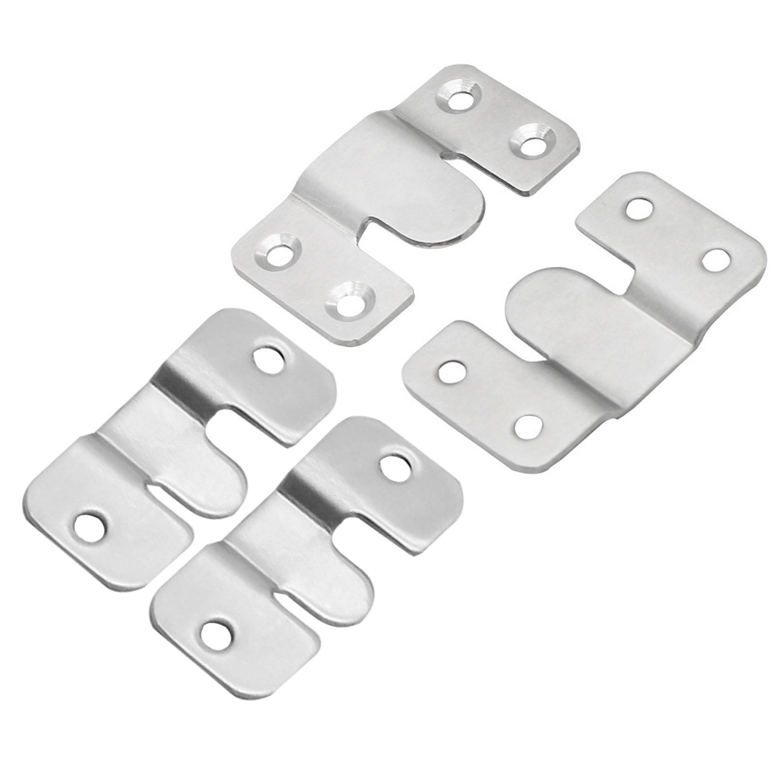 10pcs Stainless Steel Hook Photo Frame Picture Mirror Hangers Buckle Furniture Hardware Accessories with Screws