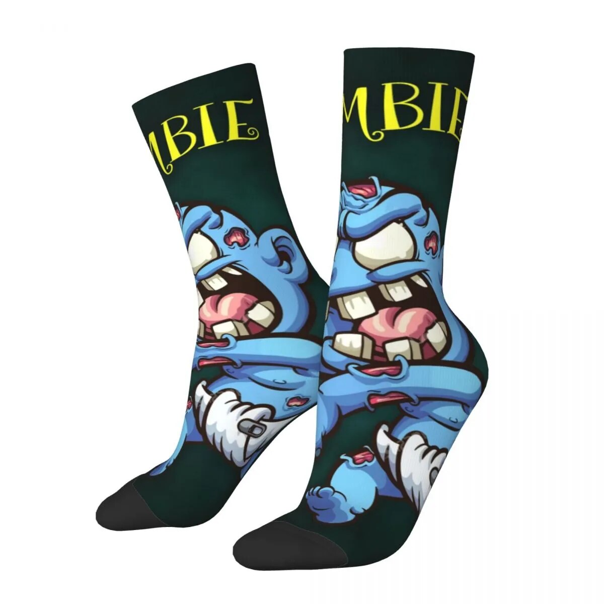 Hip Hop Retro Halloween Zombie Crazy Men's compression Socks Unisex Monster Taro Harajuku Pattern Printed Funny Crew Sock