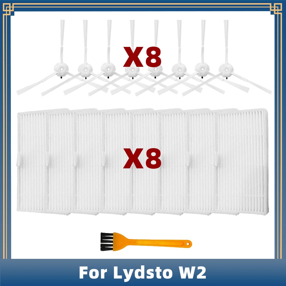 For Xiaomi Lydsto W2 Robot Vacuum Cleaner Replacement Spare Parts Accessories Side Brush Hepa Filter