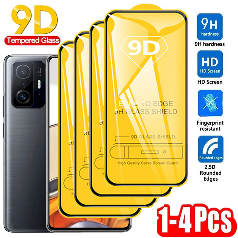 9D Full Tempered Glass For Xiaomi Redmi Note 10 Pro 11 12 9 8 9s 10s 11s 12T 12 Lite 11T Mi 10T Poco X5 X3 F3 Screen Protector