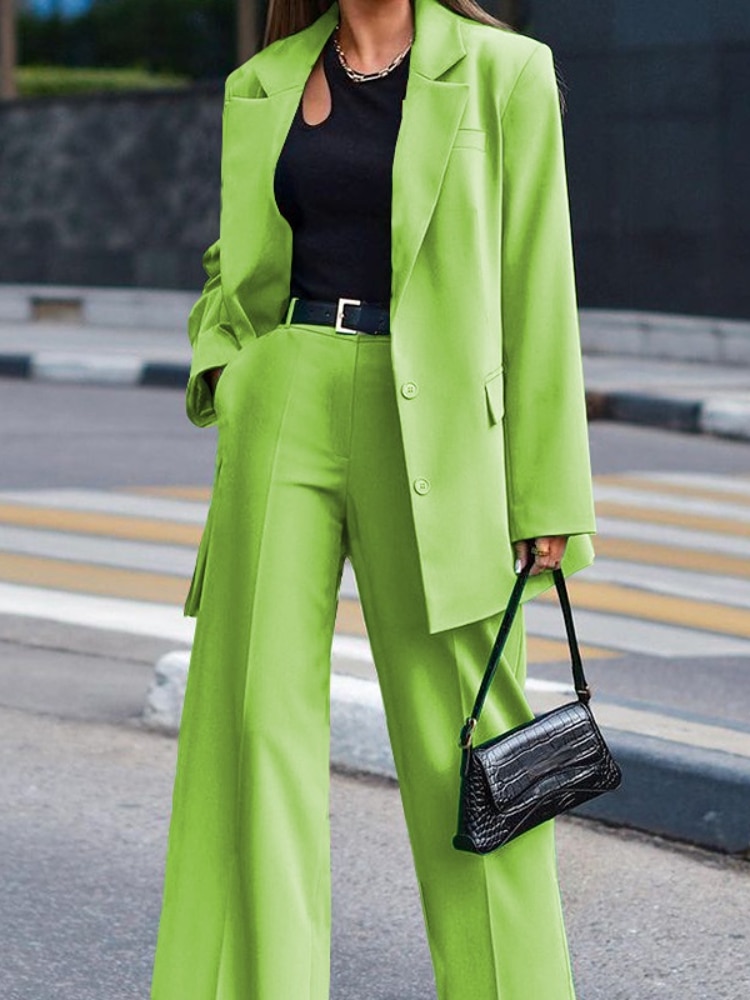 Blazer Sets Long Sleeves Trousers 2 Piece Sets Womens Outfits Spring Autumn New Korean Fashion Women Clothing Streetwear Blazers