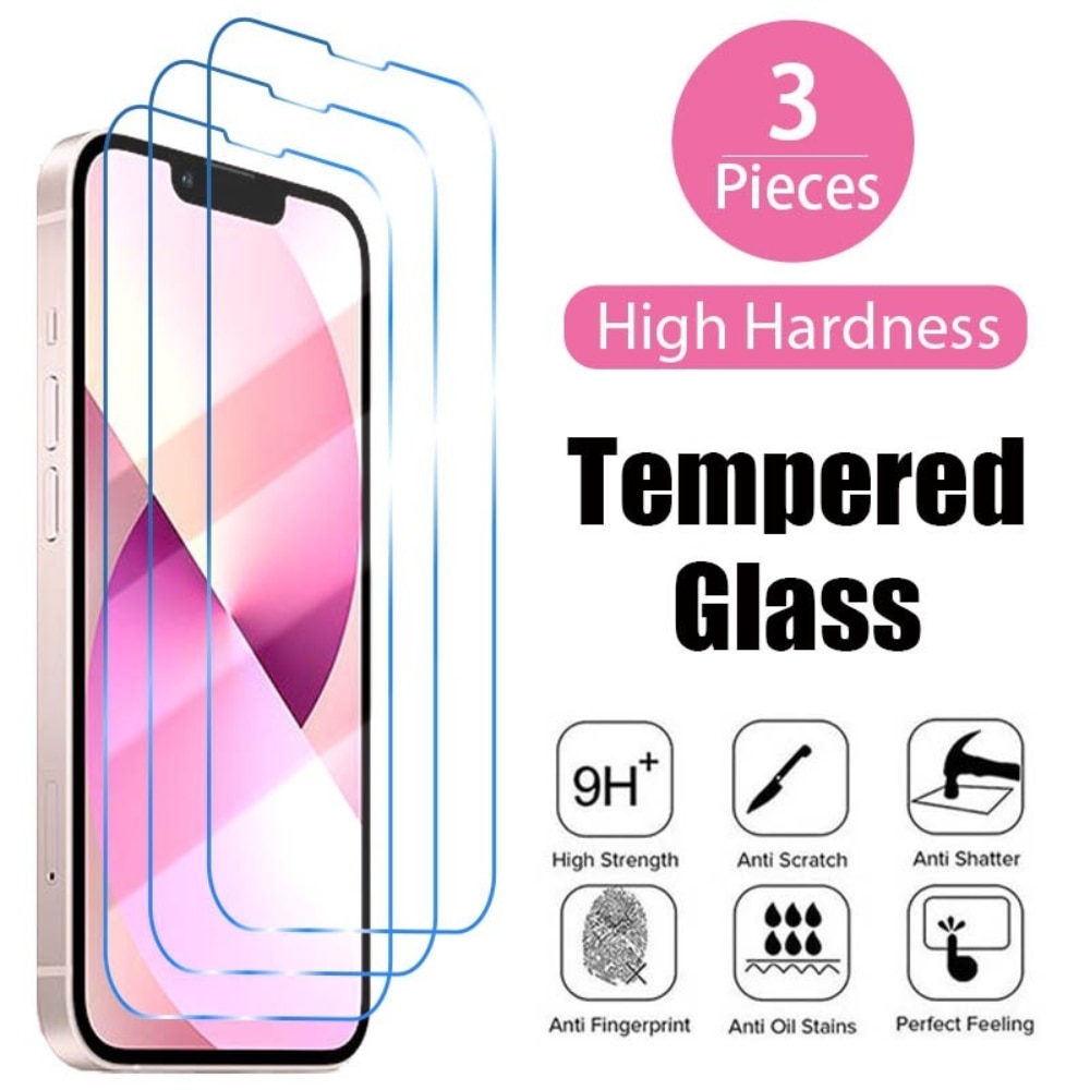 3PCS Tempered Glass For iPhone 14 13 12 11 Pro Max Mini XR X XS Screen Protector on iPhone 13 Pro Max 7 8 6S Plus SE 2020