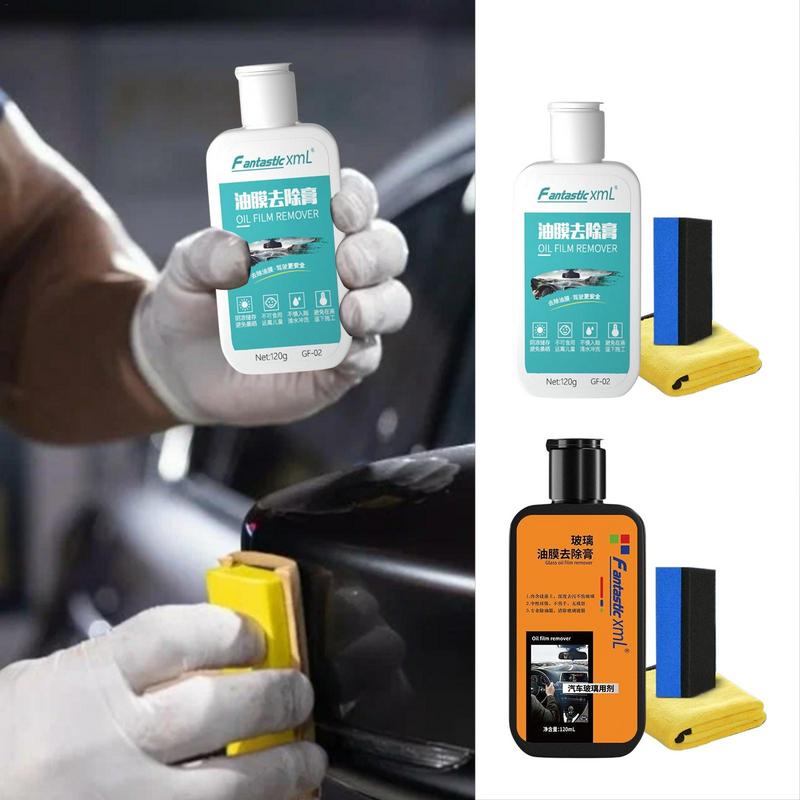 Car Glass Oil Film Cleaner Anti Fog Windshield & Glasses Cleaner Increase Visibility Works On Windows Glasses Screens