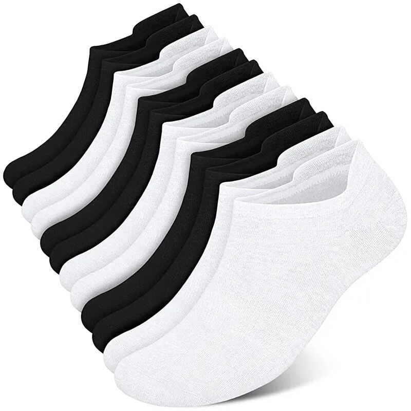 4Pairs High Quality Men Ankle Socks Breathable Cotton Sports Socks Casual Athletic Summer Thin Cut Short Sokken Size 39-45